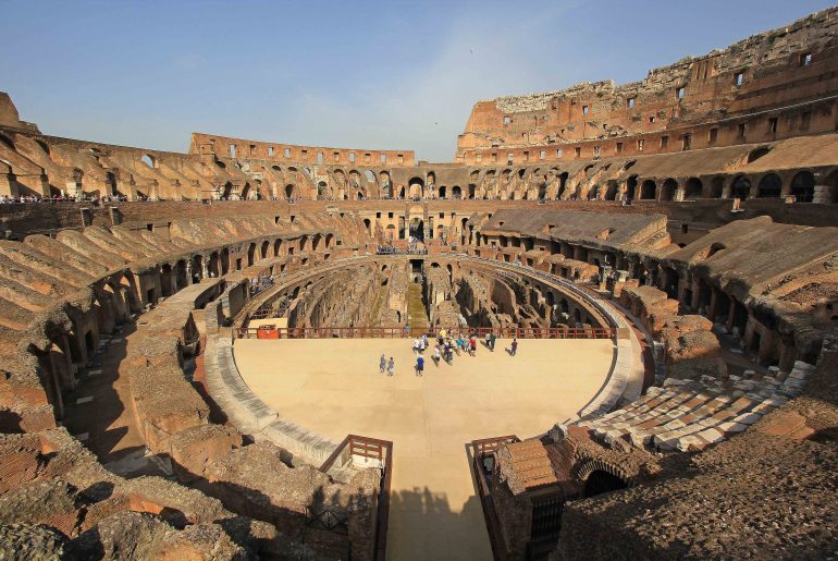 Colosseum, 4 days in rome itinerary, inside the Coloseum