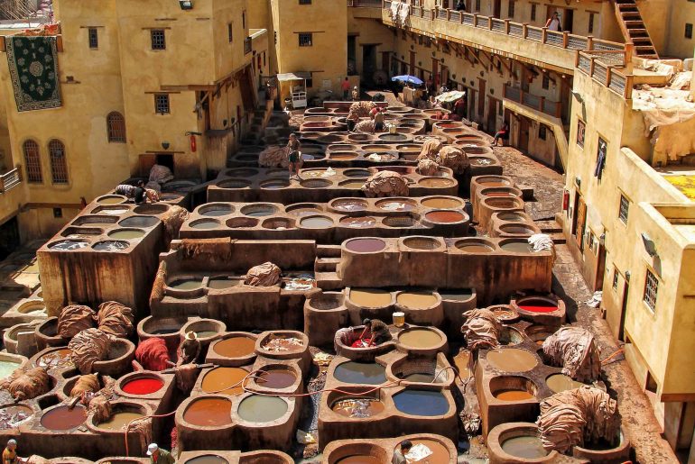 Chouara, Chaouwara, Tannery, Fes, Tanneries, leather Tannery, old town, medina, tourist attraction