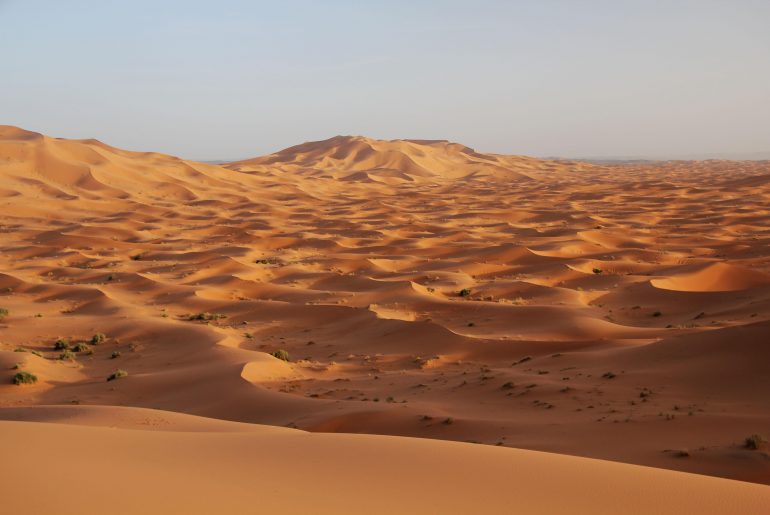 Merzouga, Sahara Desert Morocco, high dunes