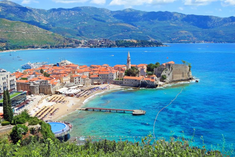 Budva Beach, best City Beach View, viewpoint, tourist attraction