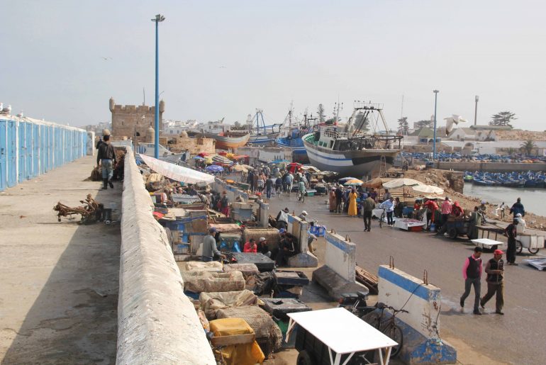 Port et marché aux poissons, Essaouira, Moroc