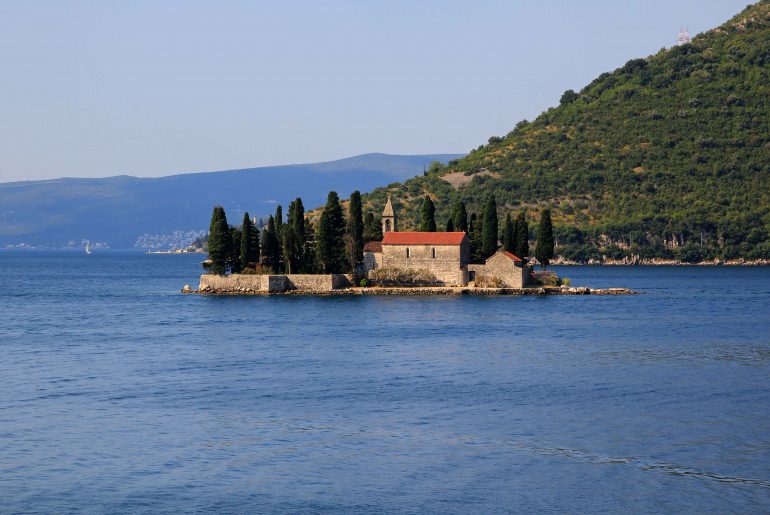 St. George island - Perast, tourist attraction Montenegro,