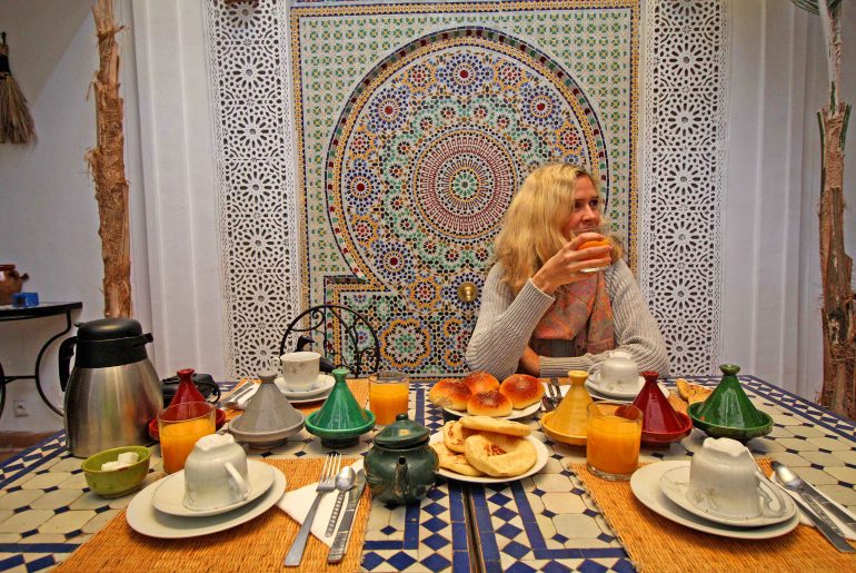 breakfast, Riad Dar Fangui, city trip, morocco, marrakech