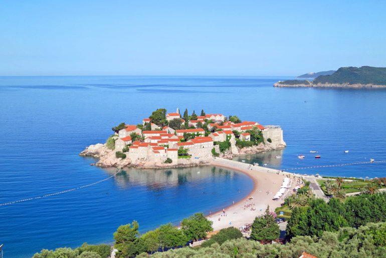 Montenegro road trip itinerary, travel guide, Sveti Stefan, beach