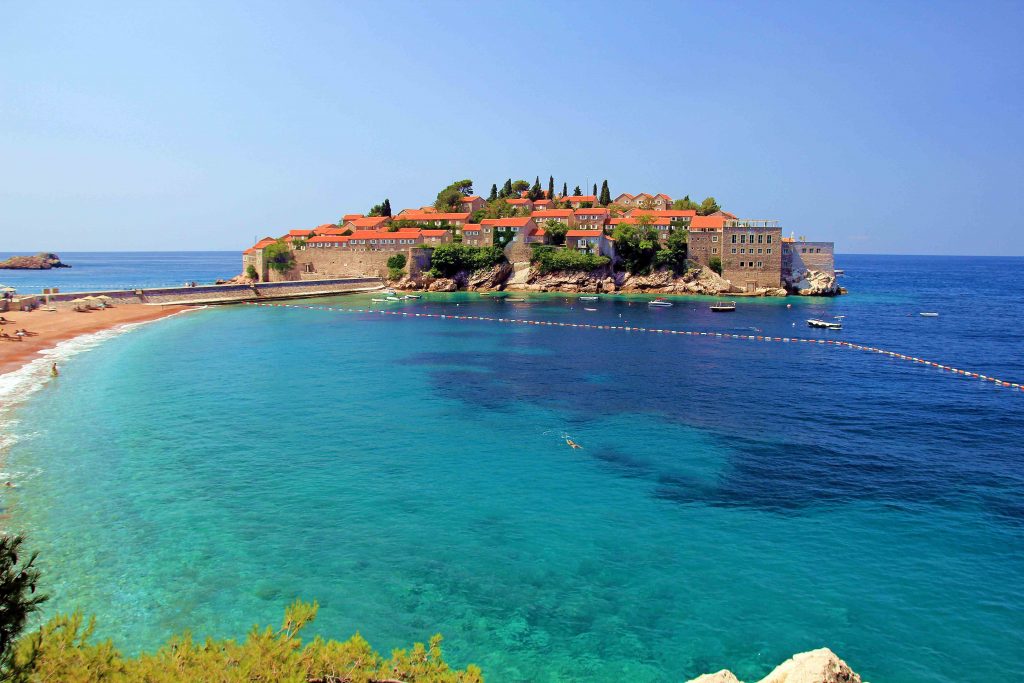 Sveti Stefan, beach, hotel, sight, tourist attraction