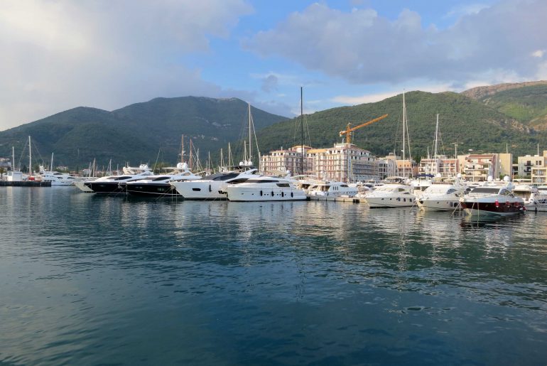 Port of Tivat, yachts, harbour, Kotor Bay