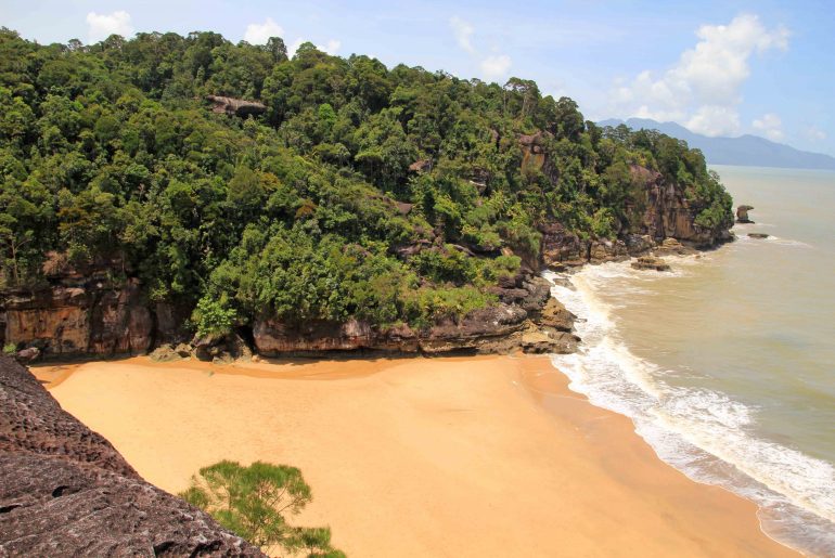 jungle hiking trail, Bako Park, beautiful beach, Sarawak