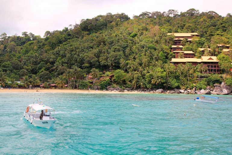 Tioman Island, beach, hotel, ferry