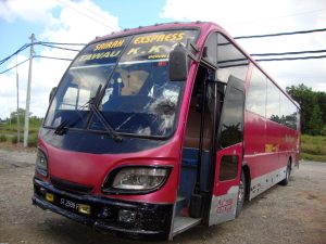 Road to Kinabatangan River, backpacking, sabah, public bus