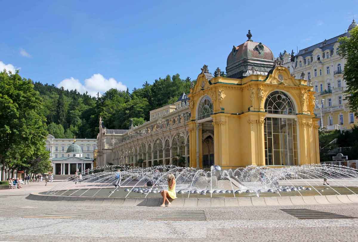 Photochromie Vintage Marienbad (Marianske Lazne) Vers 1900 - Tirage Original 18,5x24,5 Cm