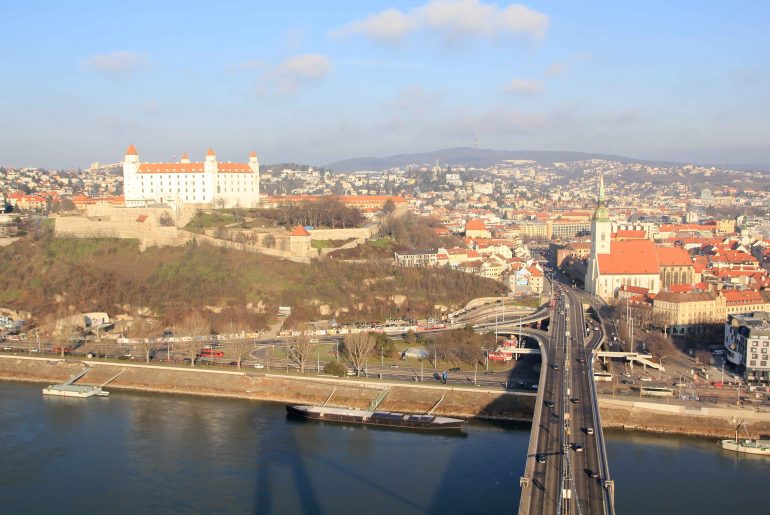 Bratislava, Ufo, castle, old town, tourist attraction, viewpoint