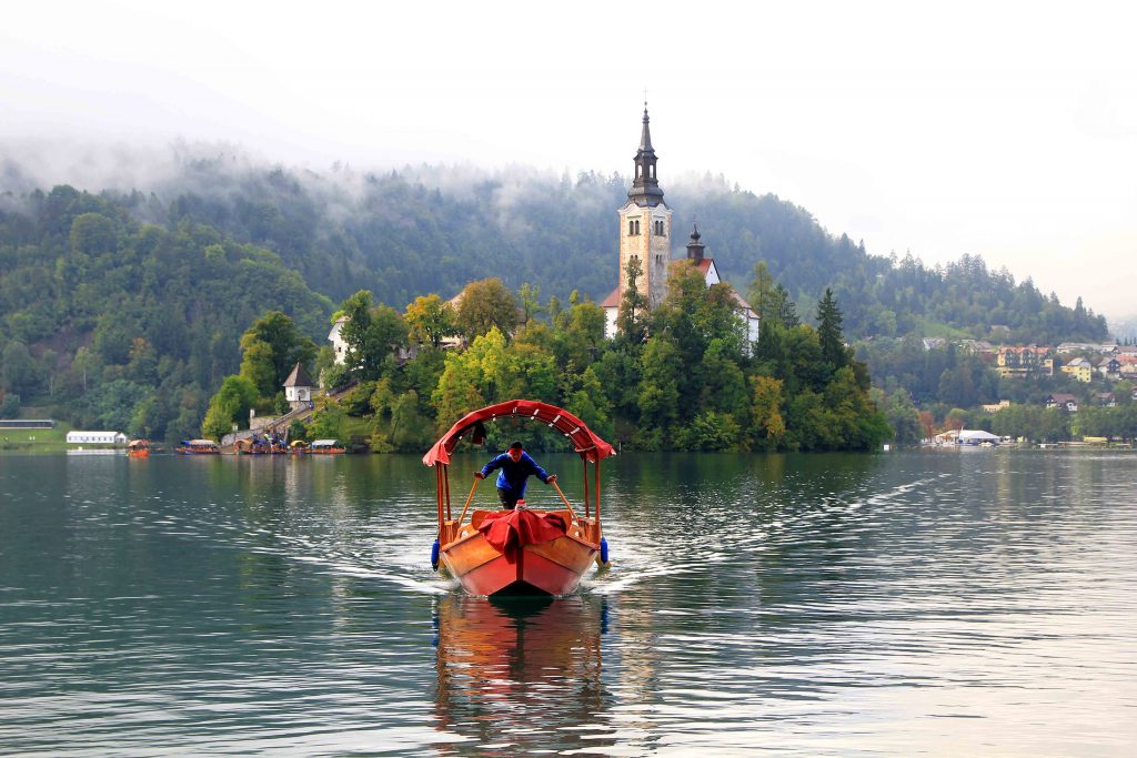 Bled, Plentna Boot, Bleder See, Slowenien