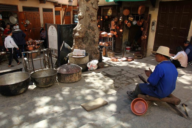 Place Seffarine, sightseeing, fes, Morocco, Souk