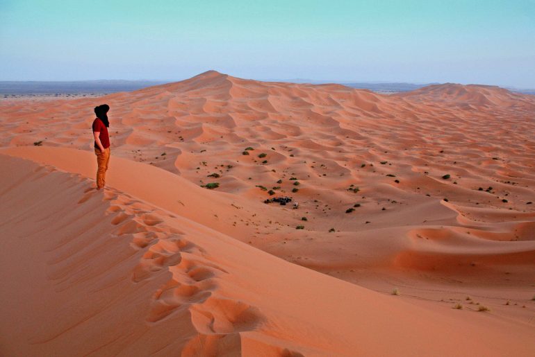 Sahara Desert Morocco: Camel trekking, Tours and Camping Merzouga, Sahara, high dunes, Desert Berber Fire Camp, Camping