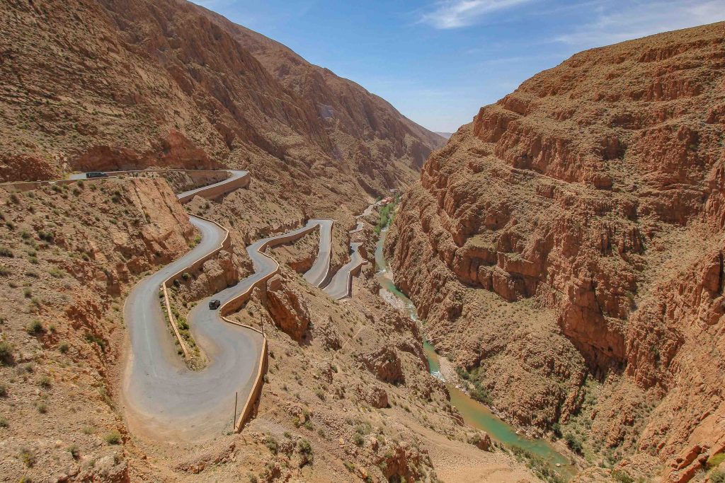 ades Valley, Gorge, Winding Road, Morocco, Zig Zag Road