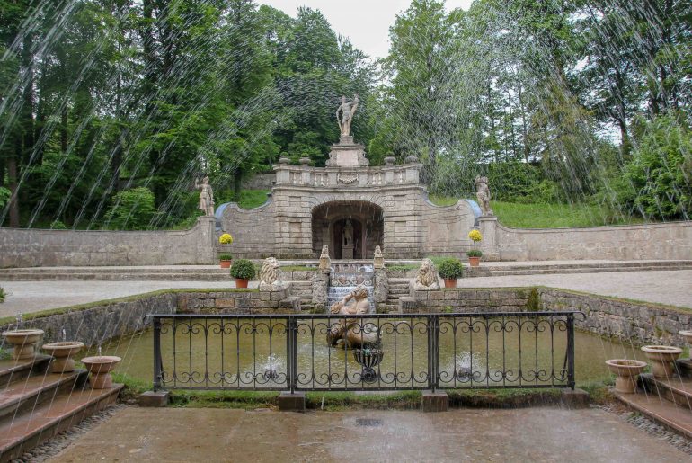 Salzburg, Trick Fountain, Wasserspiele, sight, tourist attraction, Austria