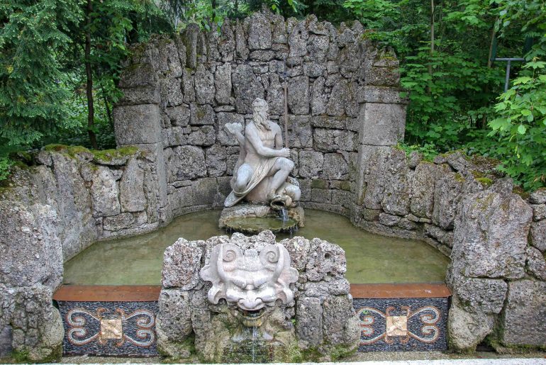 Salzburg, Trick Fountain, Wasserspiele, sight, tourist attraction, Austria