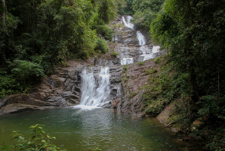 Lumpee Waterfall, Wasserfall, Ausflug Khao Lak
