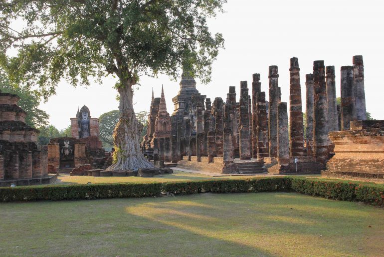 Wat Mahathat, Sukhothai Historical Park, Temple, Thailande