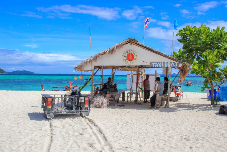 Sunrise Beach, Strand, Taxi Boat, Thailand, Koh Lipe