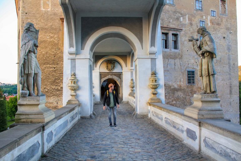 Mantelbrücke, Cesky Krumlov Schloss, Krumau an der Moldau