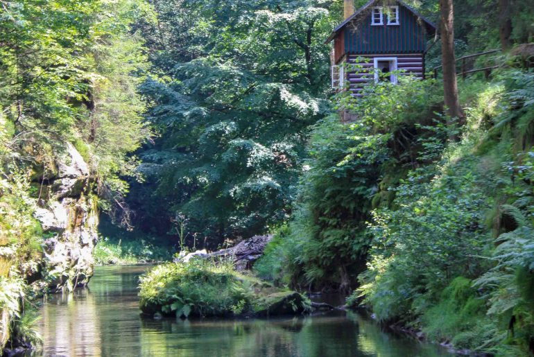 Edmundsklamm, Kahnfahrt, Böhmische Schweiz