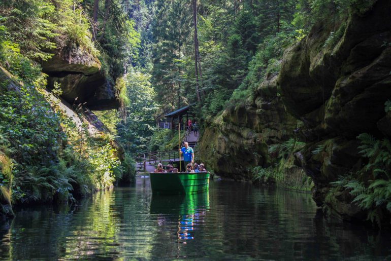 Edmundsklamm, Kahnfahrt, Böhmische Schweiz