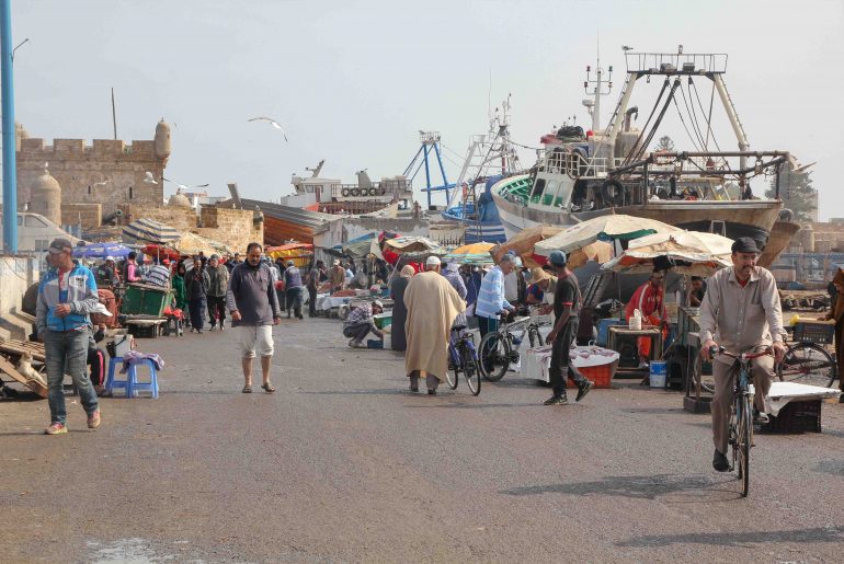 Port et marché aux poissons, Essaouira, Moroc