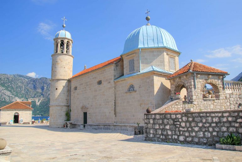 Kircheninsel, Perast, Bucht von Kotor, Gospa od Škrpjela