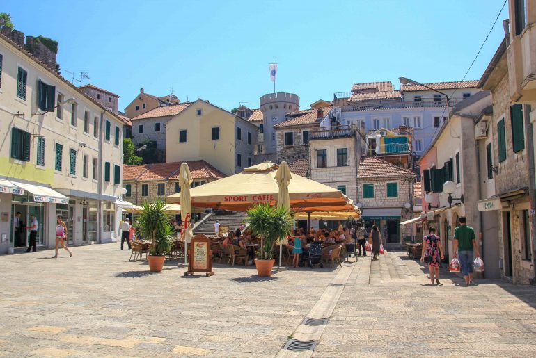 Herced Novi, Durkovic Square and the Clock Tower