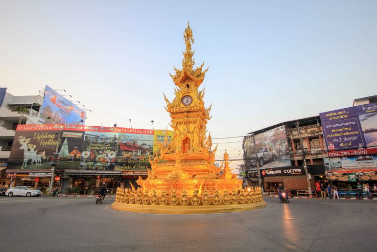 Clock Tower, Chiang Rai, Stadt, Thailand