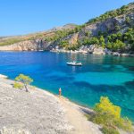 Plage de Malo Zarace, île de Hvar, Croatie