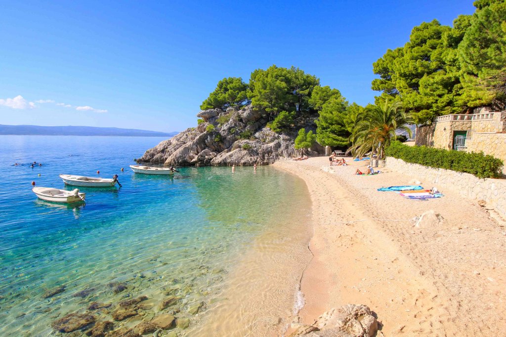 Strand Podrace, Brela, Strände, Makarska Riviera, Kroatien