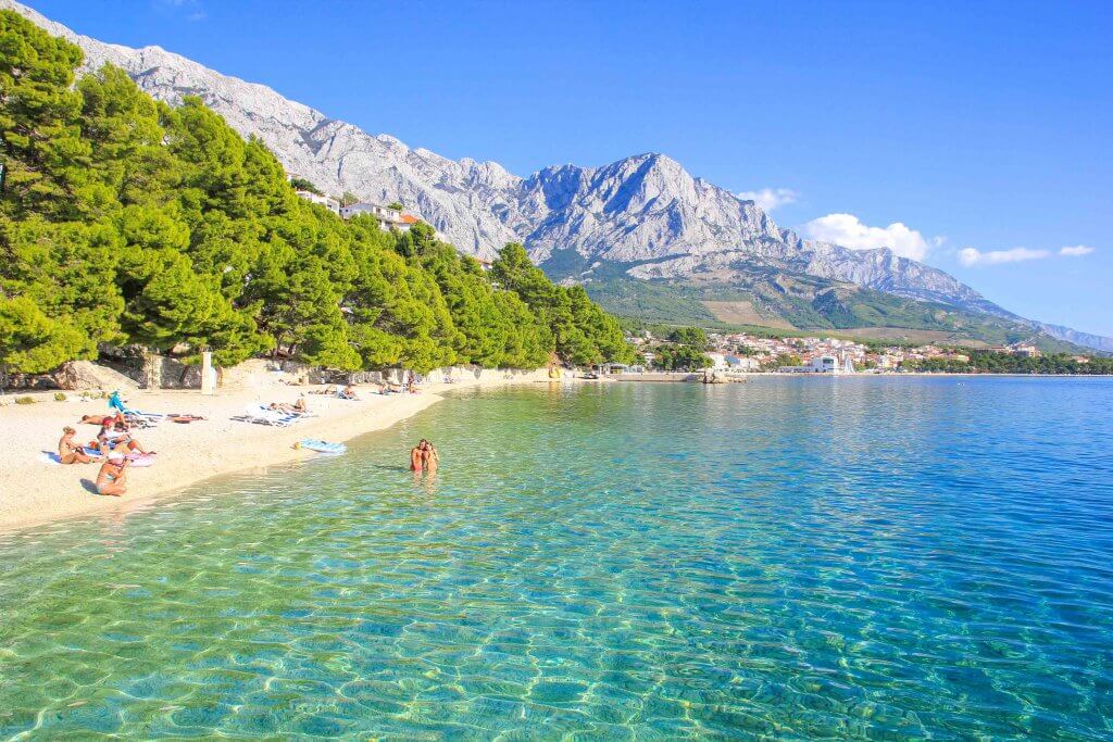 Beach Ikovac, Baska Voda, Makarska Riviera, Croatia