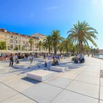 Split, Croatie, La promenade du bord de mer 