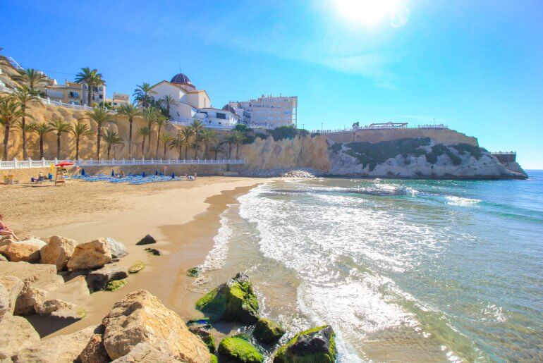 Strand Playa del Mal Pas, Benidorm, Spanien