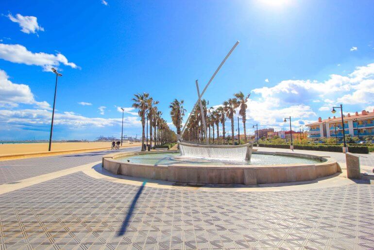 Beach Las Arenas, Playa del Cabanyal, Valencia, Spain