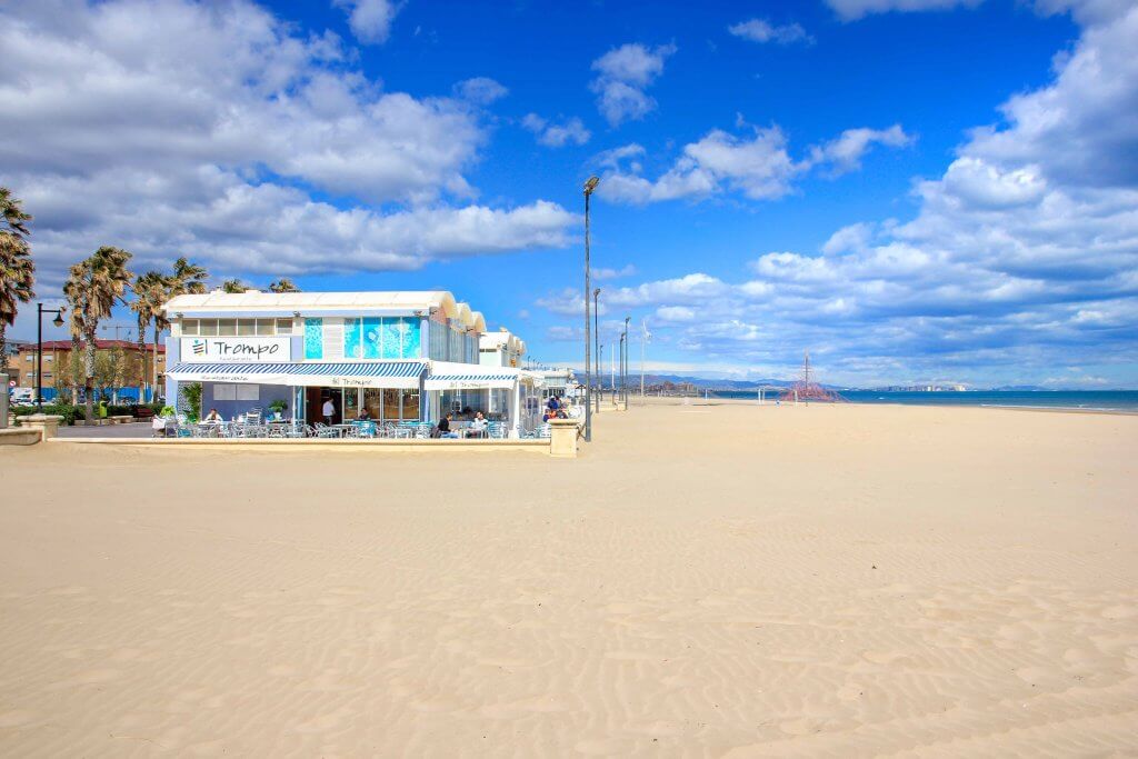 Playa del Malvarrosa, Plage de Valence, Espagne