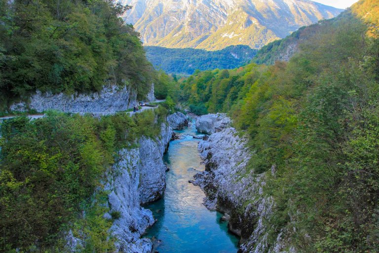 Napoleon's Bridge, Kobarid, Slovenia, Soca River