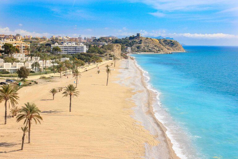 Playa El Paraiso, Strand, Villajoyosa, Spanien