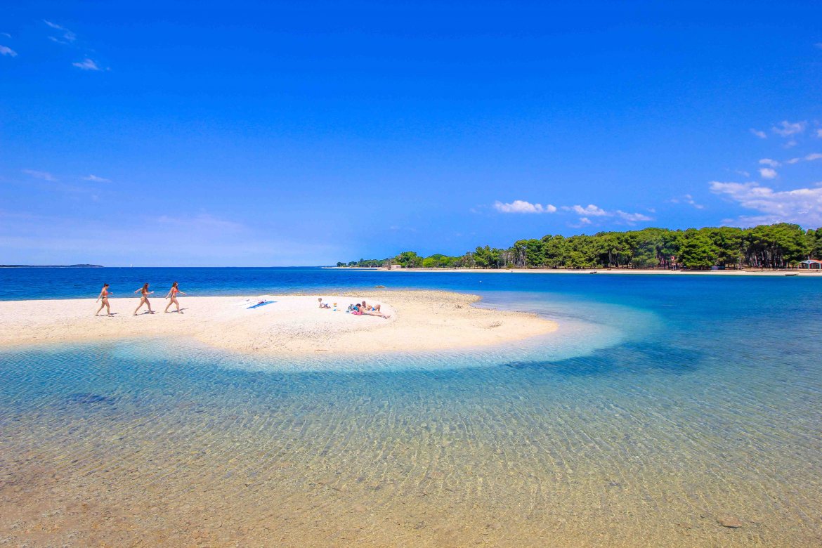 Beach Valbandon, Fazana, Istria, Croatia