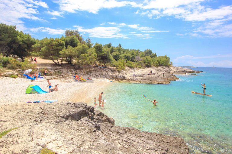 Strand Njive, Premantura, Kamenjak Naturpark, Istrien