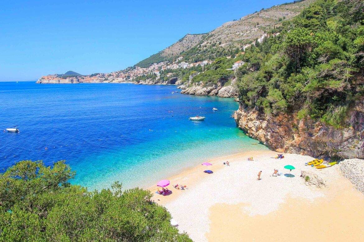 Strand Sveti Jakov Beach, Dubrovnik, Kroatien