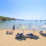 Plage de sable Sunj, île de Lopud, Dubrovnik