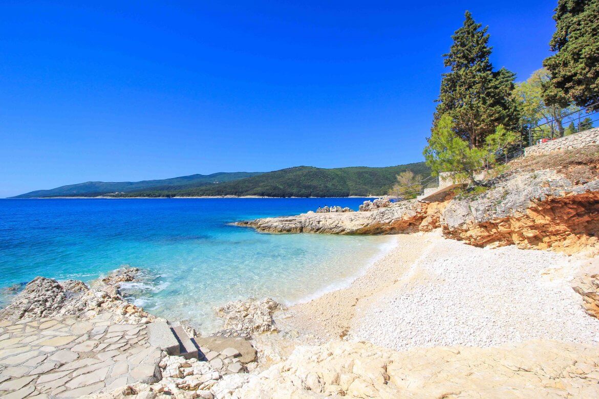 Beach Sveti Andrea, Rabac, Istria, Croatia