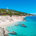 Strand Lanterna, Rabac, Istrien, Kroatien