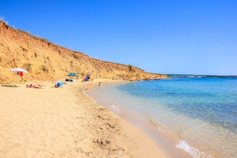 Strand Bilotinjak, Nin, Kroatien