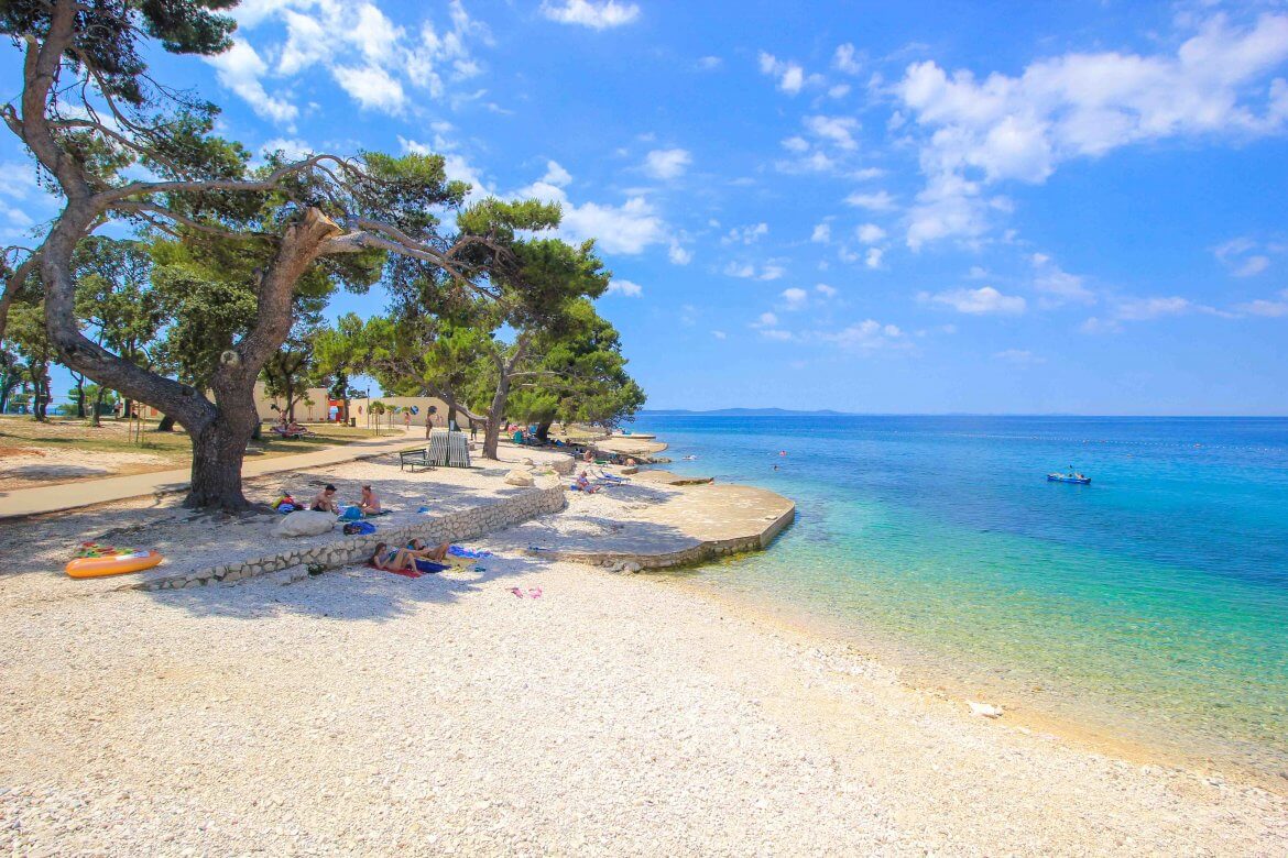 Strand Kap Radman, Petrcane, Zadar Region, Kroatien