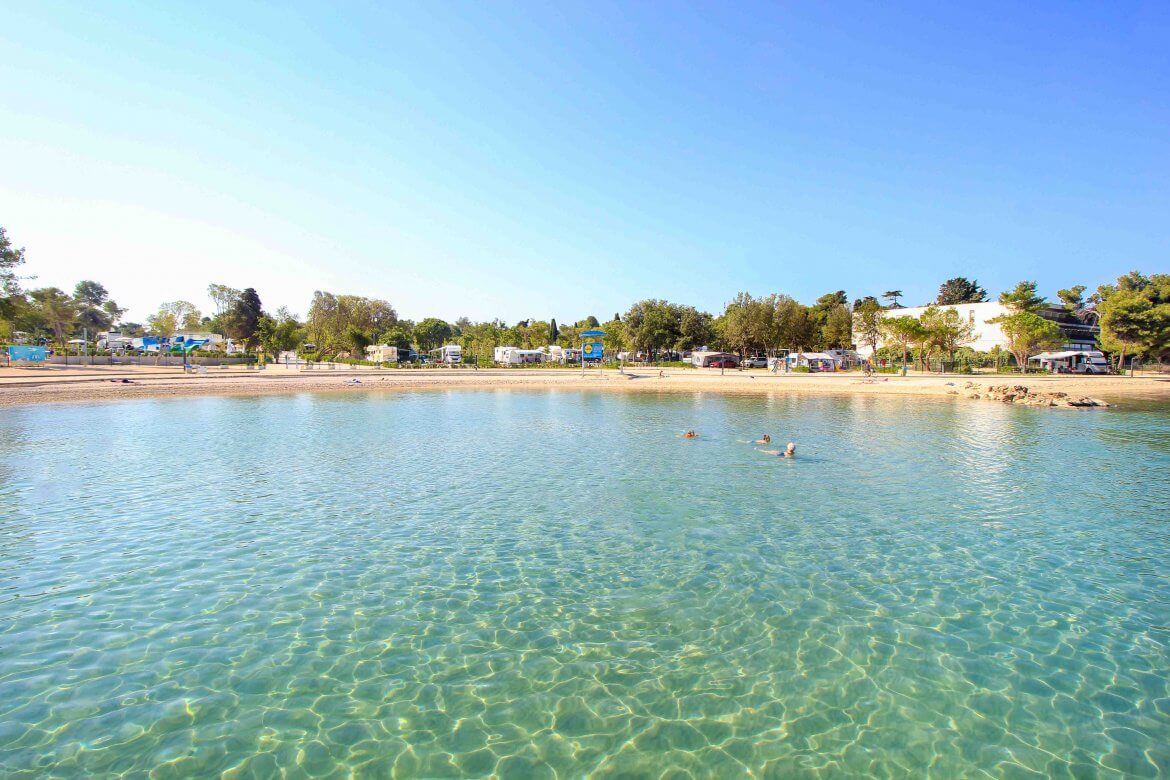 Plage du Camp Borik, Zadar, Croatie