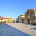 Monteriggioni, Piazza Roma, Italy, Tuscany